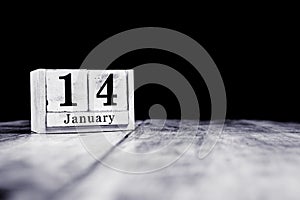 January 14th, 14 January, Fourteenth of January, calendar month - date or anniversary or birthday