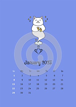 January 2023 calendar