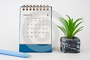 January 2024 calendar on white background