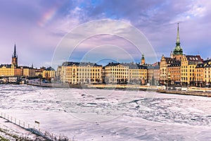 January 21, 2017: Panorama of the old town of Stockholm, Sweden