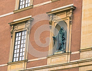 January 21, 2017: Statue in the royal palace of Stockholm, Swede