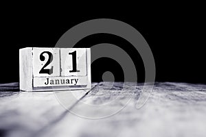 January 21st, 21 January, Twenty First of January, calendar month - date or anniversary or birthday