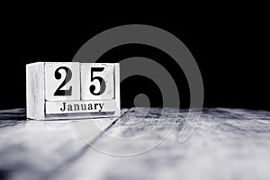 January 25th, 25 January, Twenty Fifth of January, calendar month - date or anniversary or birthday