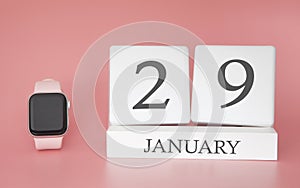 January 29 day of month. Calendar for those who keep track of time. Winter season