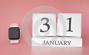 January 31 day of month. Calendar for those who keep track of time. Winter season