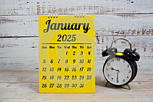 January 2025 annual monthly desk calendar for planning and management photo