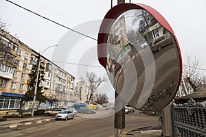 January 27, 2021 Balti Moldova special convex mirror for the convenience of drivers at intersections