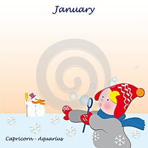 January base calendar to add the days