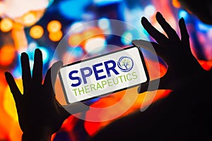 January 2, 2023, Brazil. In this photo illustration, the Spero Therapeutics logo is displayed on a smartphone mobile