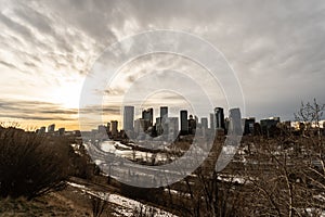 January 12 2019 - Calgary, alberta - Canada - Calgary Downtown skyline