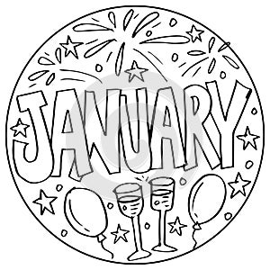 January Coloring Pages for Kids