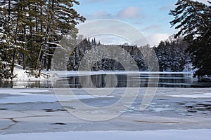 January freeze on the lake in Muskoka