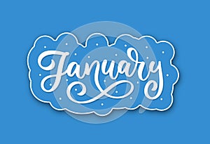 January lettering hand drawn