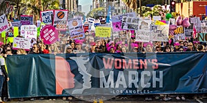 JANUARY 21, 2017, LOS ANGELES, CA. 750,000 participate in Women's March, activists protesting Donald J. Trump in nation's largest