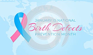 January is National Birth Defects Prevention Month Background Illustration
