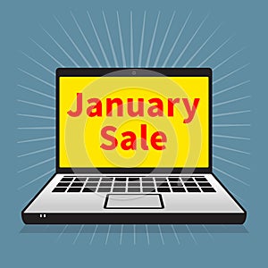 January Sale business concept