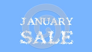 January Sale cloud text effect sky isolated background