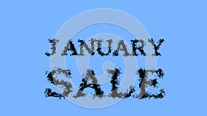 January Sale smoke text effect sky isolated background