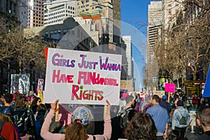 Original sign carried by one of the participants at the Women`s March