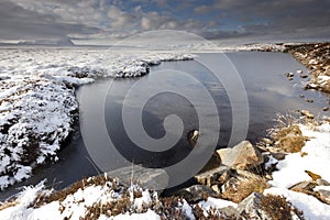 Snowy landscape as far as the eye can see