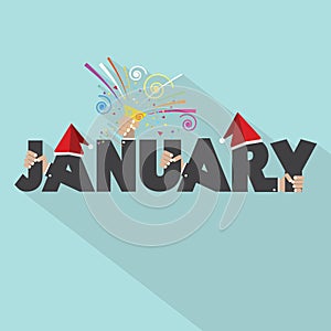 January Typography Design