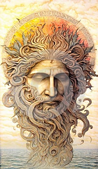 Janus Roman God Watercolor Portrait by Generative AI