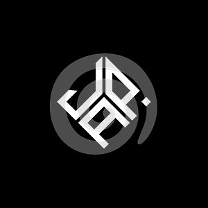 JAP letter logo design on black background. JAP creative initials letter logo concept. JAP letter design photo