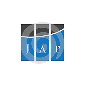 JAP letter logo design on WHITE background. JAP creative initials letter logo concept. JAP letter design photo