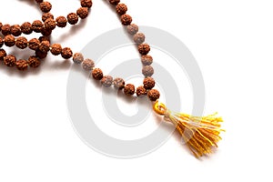 Japa mala made of rudraksha photo