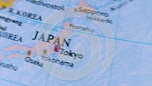 Japan. Asia. Terrestrial Globe 4K