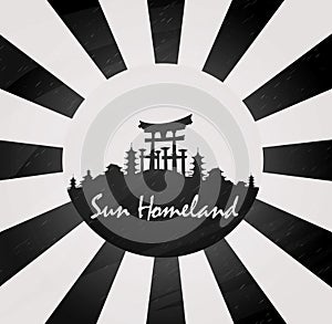 Japan background illustration