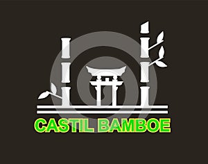 japan bamboe logo illustration minimalist design