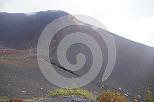 Japan, the crater of the volcano Fuji.