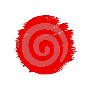 Japan flag asian style red grunge sun symbol isolated on white background.