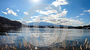 Japan - An idyllic view on Mt Fuji from Kawaguchiko Lake