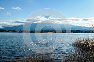 Japan - An idyllic view on Mt Fuji from Kawaguchiko Lake