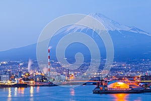 Japan industrial zone and Mountain fuji