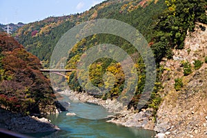 Japan Kyoto Hill Bridge River