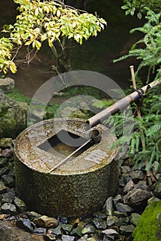Japan Kyoto Ryoan-ji Temple stone water basin