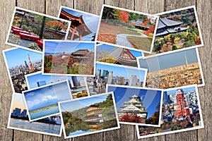 Japan landmarks collage