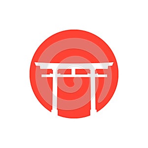 Japan Logo Design. Vector illustration flat design.