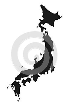 Japan map, asia geography travel concept,  land scene vector