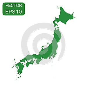 Japan map icon. Business cartography concept Japan pictogram. Vector illustration on white background.
