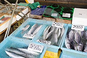 Japan Morning Market, Katsuura, Local stall holders can be seen selling thier produce in this 400 year old Market place.