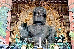 Japan. Nara. Todai-ji temple. Great Buddha Hall (Daibutsu-den