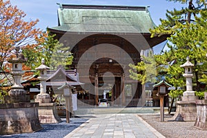 Japan. Niigata Prefecture. Shrine Gokoku. Gate.