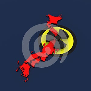 Japan - nuclear disaster - red/blue