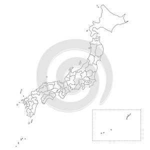 Japan Prefectures Map