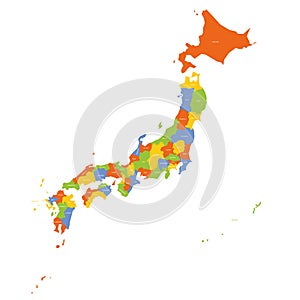 Japan Prefectures Map