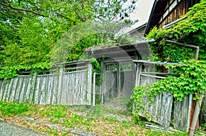 Japan`s Secret Watergarden old house.